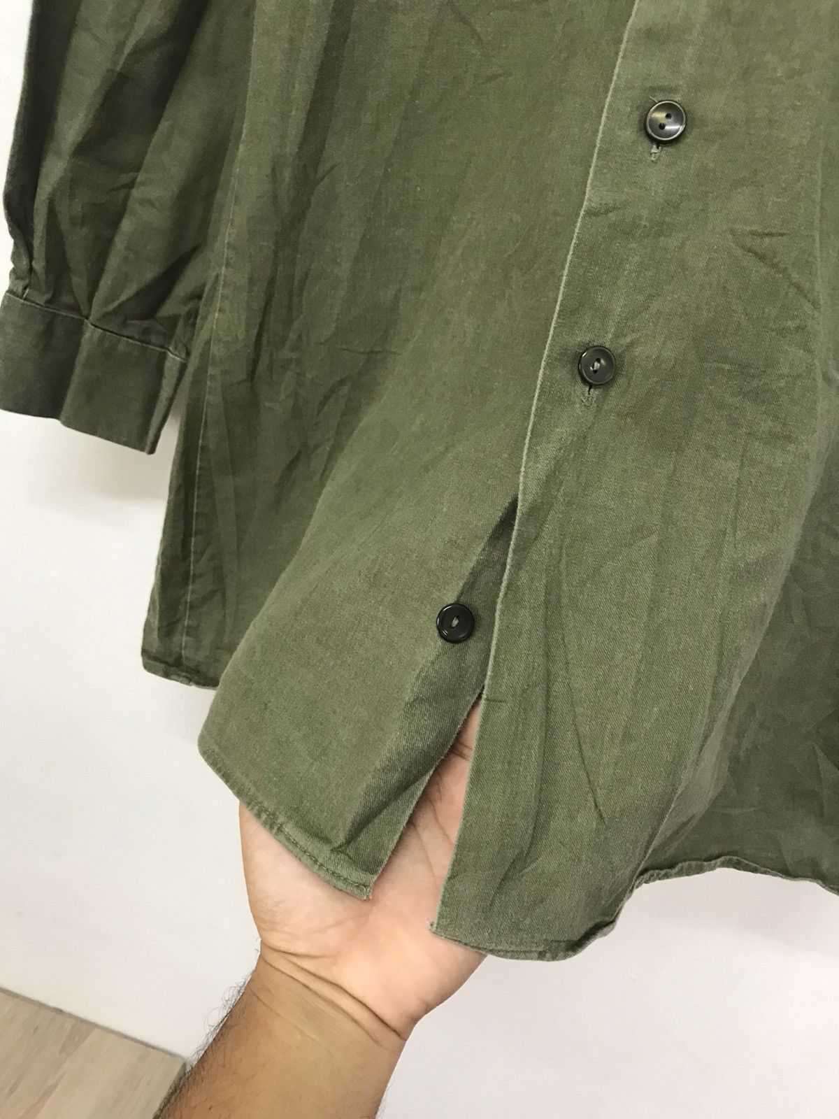 Vintage Vintage Army Selvedge Button Up Shirt Size US M / EU 48-50 / 2 - 9 Thumbnail