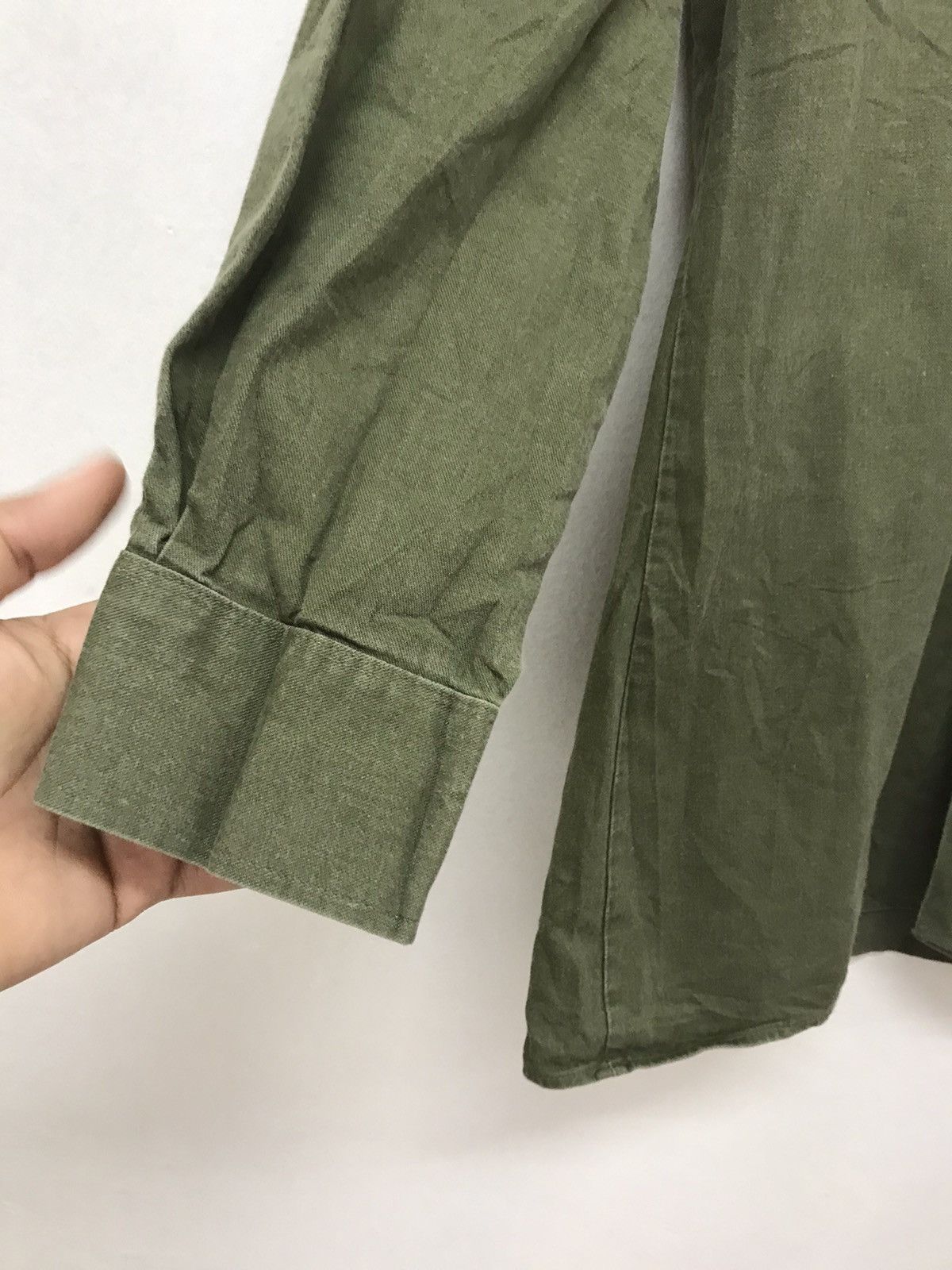 Vintage Vintage Army Selvedge Button Up Shirt Size US M / EU 48-50 / 2 - 5 Thumbnail