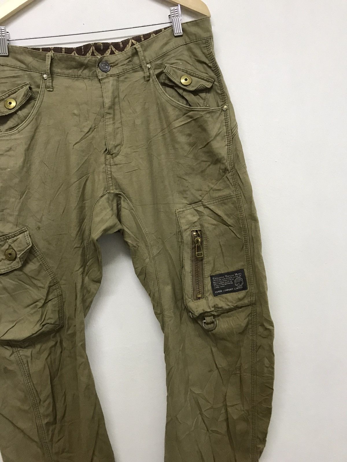 Edwin Vintage Edwin Bondage Distressed Cargo Pants Size US 35 - 5 Thumbnail