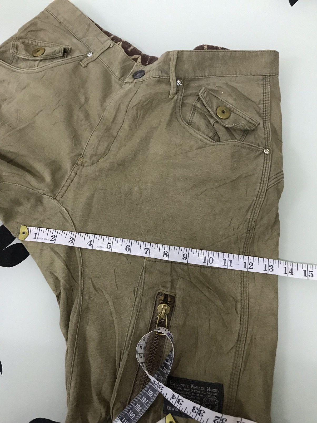 Edwin Vintage Edwin Bondage Distressed Cargo Pants Size US 35 - 21 Thumbnail