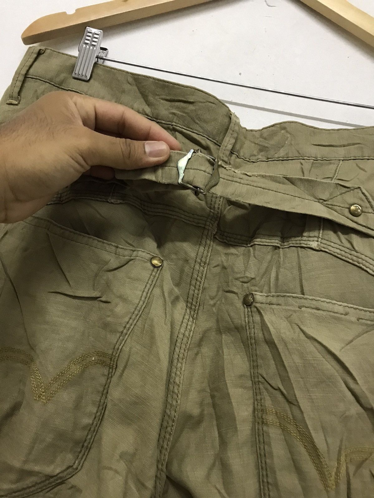 Edwin Vintage Edwin Bondage Distressed Cargo Pants Size US 35 - 14 Thumbnail