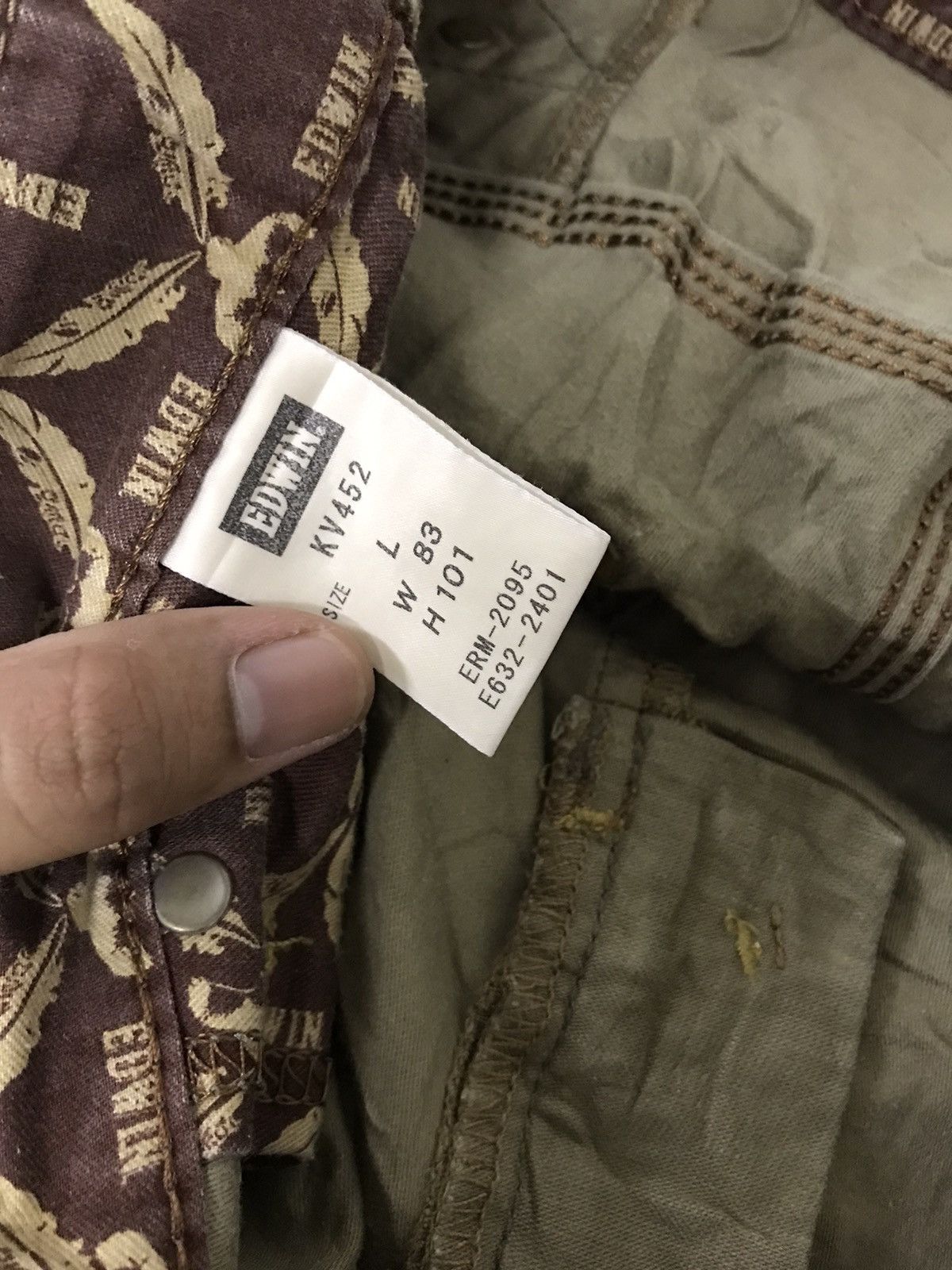 Edwin Vintage Edwin Bondage Distressed Cargo Pants Size US 35 - 15 Thumbnail