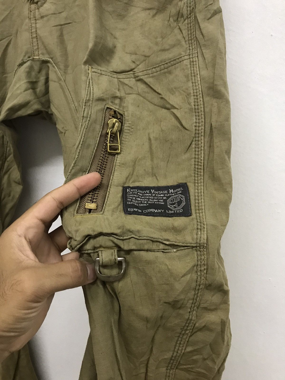 Edwin Vintage Edwin Bondage Distressed Cargo Pants Size US 35 - 3 Thumbnail