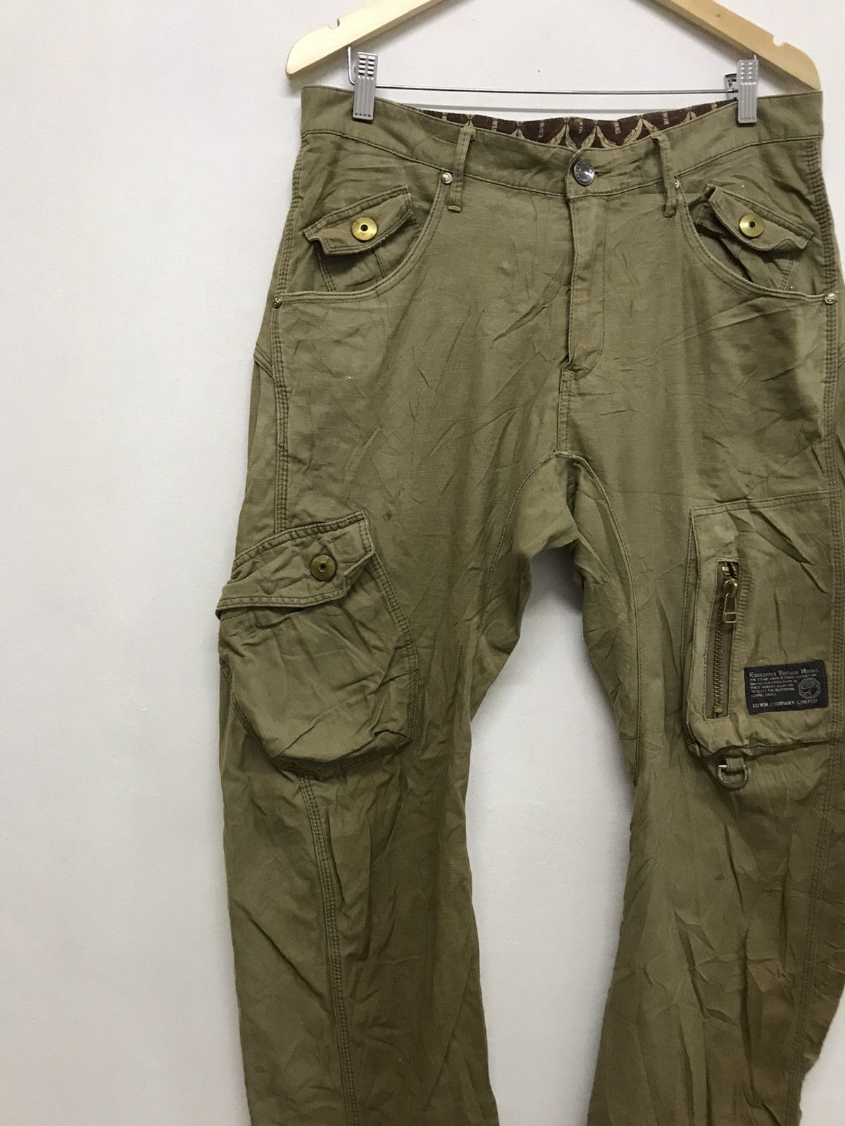 Edwin Vintage Edwin Bondage Distressed Cargo Pants Size US 35 - 4 Thumbnail