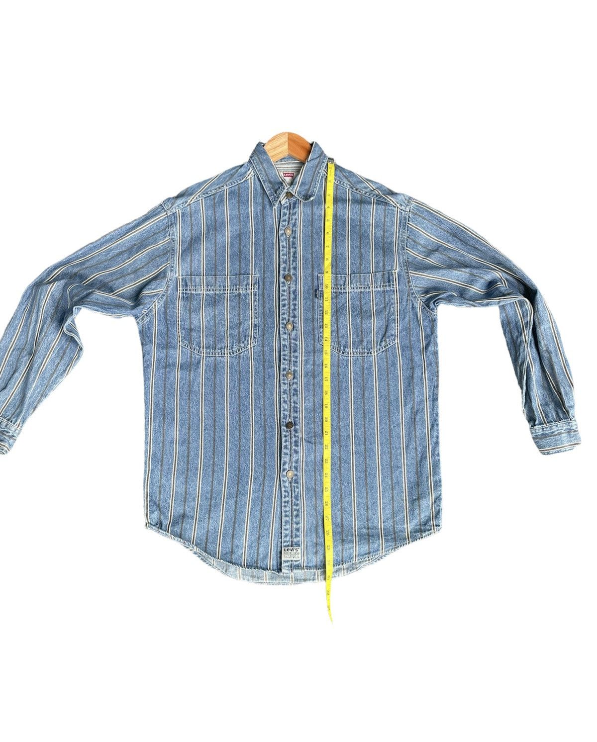 Levi's Vintage Levis Blue Tag Denim Shirt Size US L / EU 52-54 / 3 - 3 Thumbnail