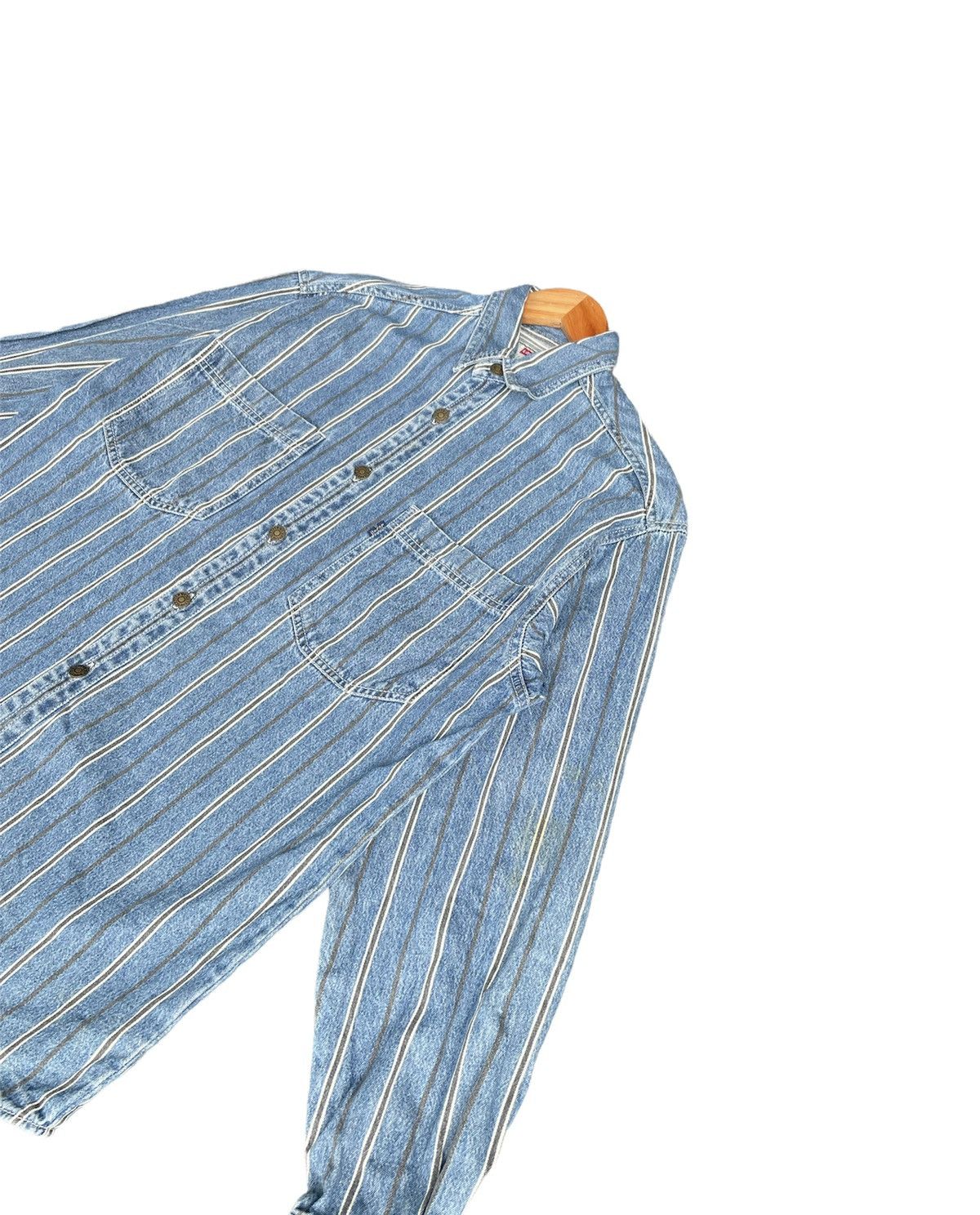 Levi's Vintage Levis Blue Tag Denim Shirt Size US L / EU 52-54 / 3 - 4 Thumbnail