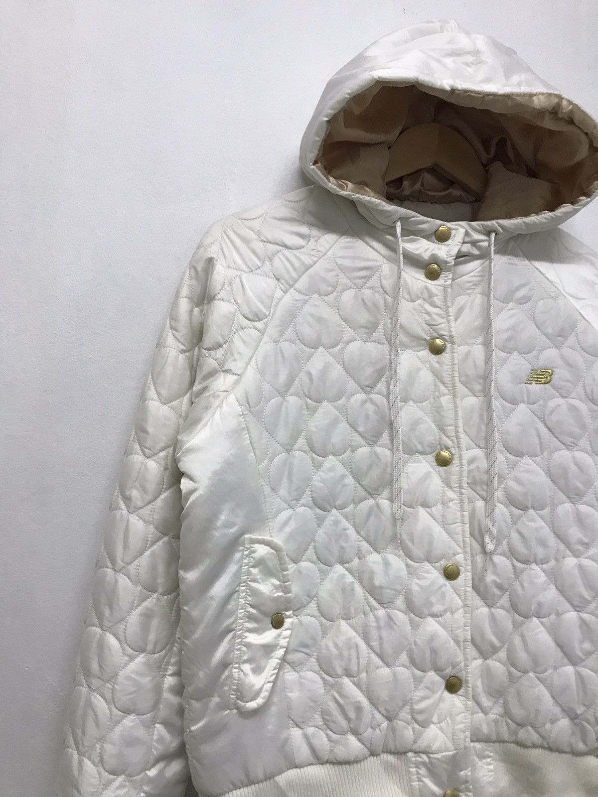 New Balance New Balance Gold Lined Puffer Bomber Jackets Hoodie Size M / US 6-8 / IT 42-44 - 4 Thumbnail