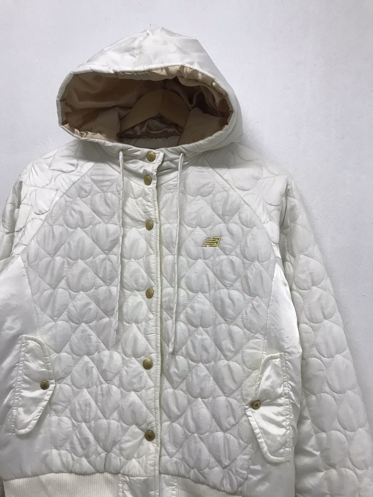 New Balance New Balance Gold Lined Puffer Bomber Jackets Hoodie Size M / US 6-8 / IT 42-44 - 3 Thumbnail