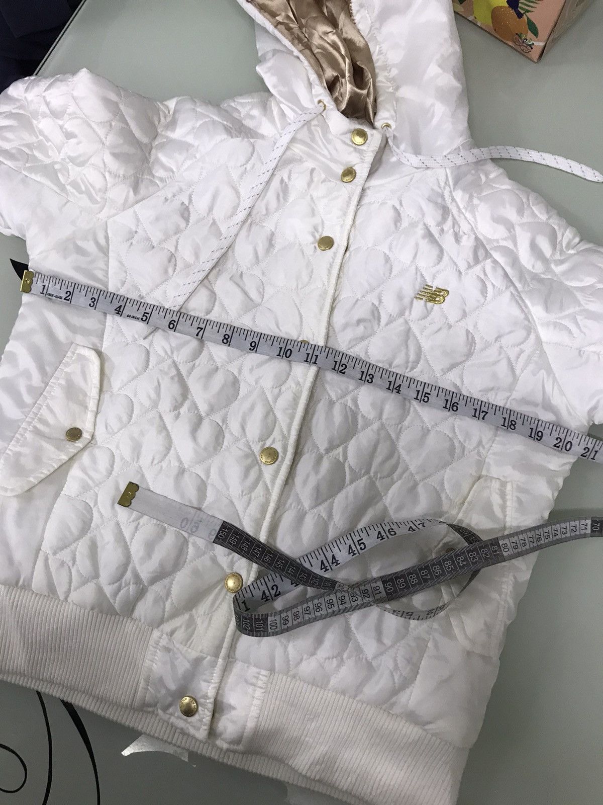 New Balance New Balance Gold Lined Puffer Bomber Jackets Hoodie Size M / US 6-8 / IT 42-44 - 17 Thumbnail