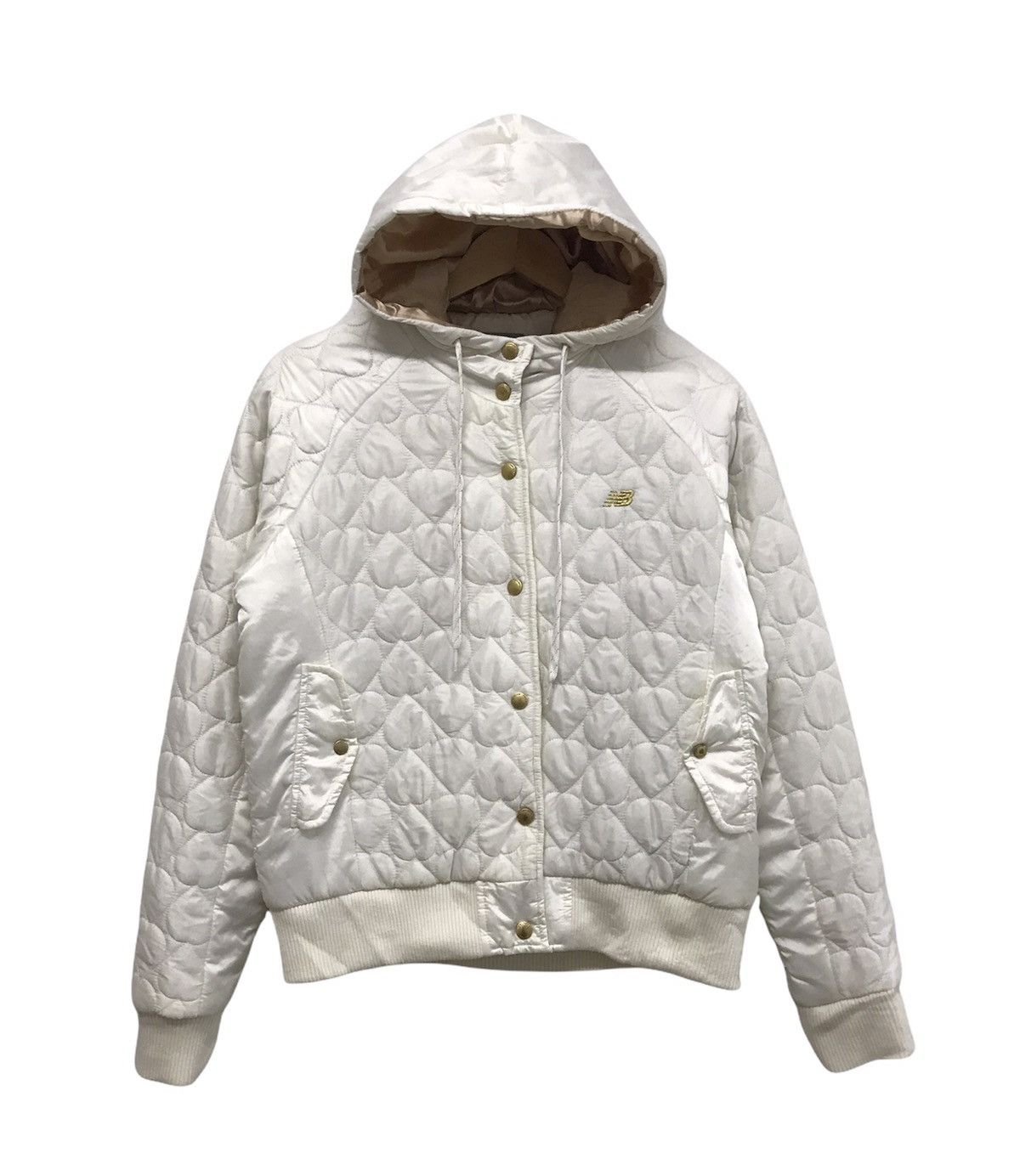 New Balance New Balance Gold Lined Puffer Bomber Jackets Hoodie Size M / US 6-8 / IT 42-44 - 1 Thumbnail