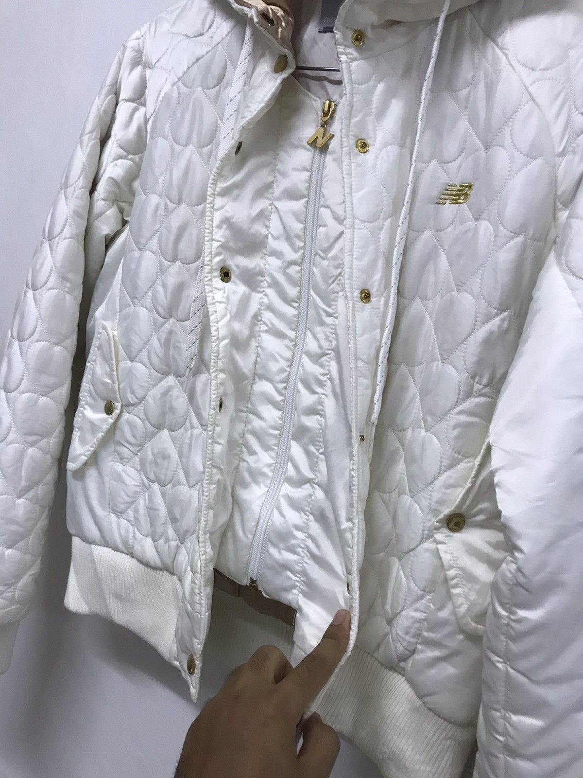 New Balance New Balance Gold Lined Puffer Bomber Jackets Hoodie Size M / US 6-8 / IT 42-44 - 12 Thumbnail
