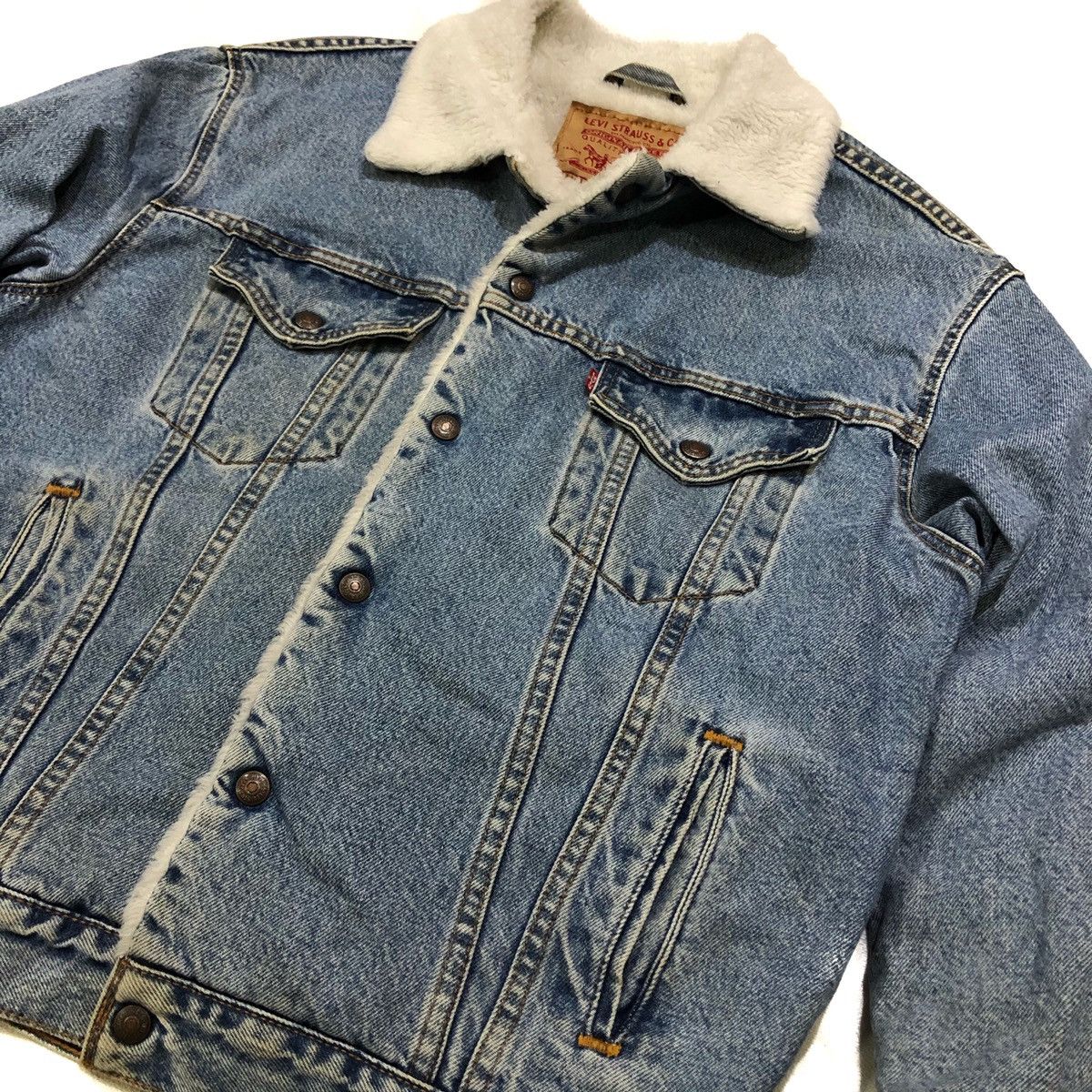 Levi's Vintage Levi’s Sherpa Fleece Lined Denim Jacket Size US M / EU 48-50 / 2 - 2 Thumbnail