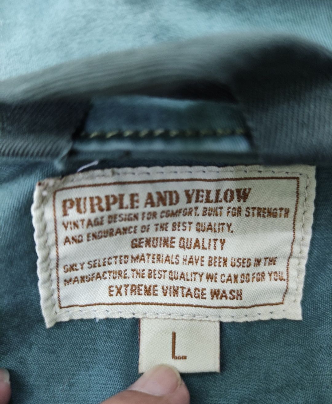 Japanese Brand × Vintage Vintage Purple & Yellow Military Jacket Size US L / EU 52-54 / 3 - 9 Thumbnail