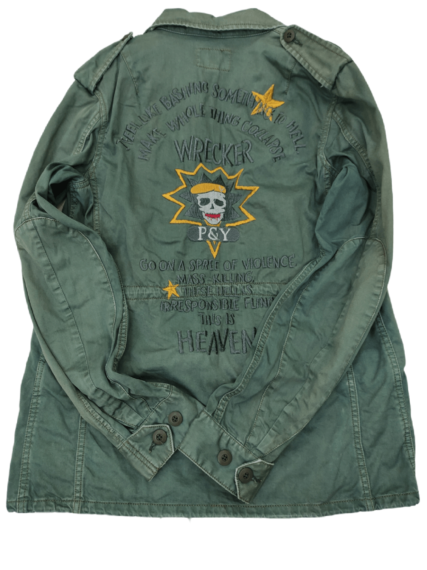 Japanese Brand × Vintage Vintage Purple & Yellow Military Jacket Size US L / EU 52-54 / 3 - 5 Thumbnail