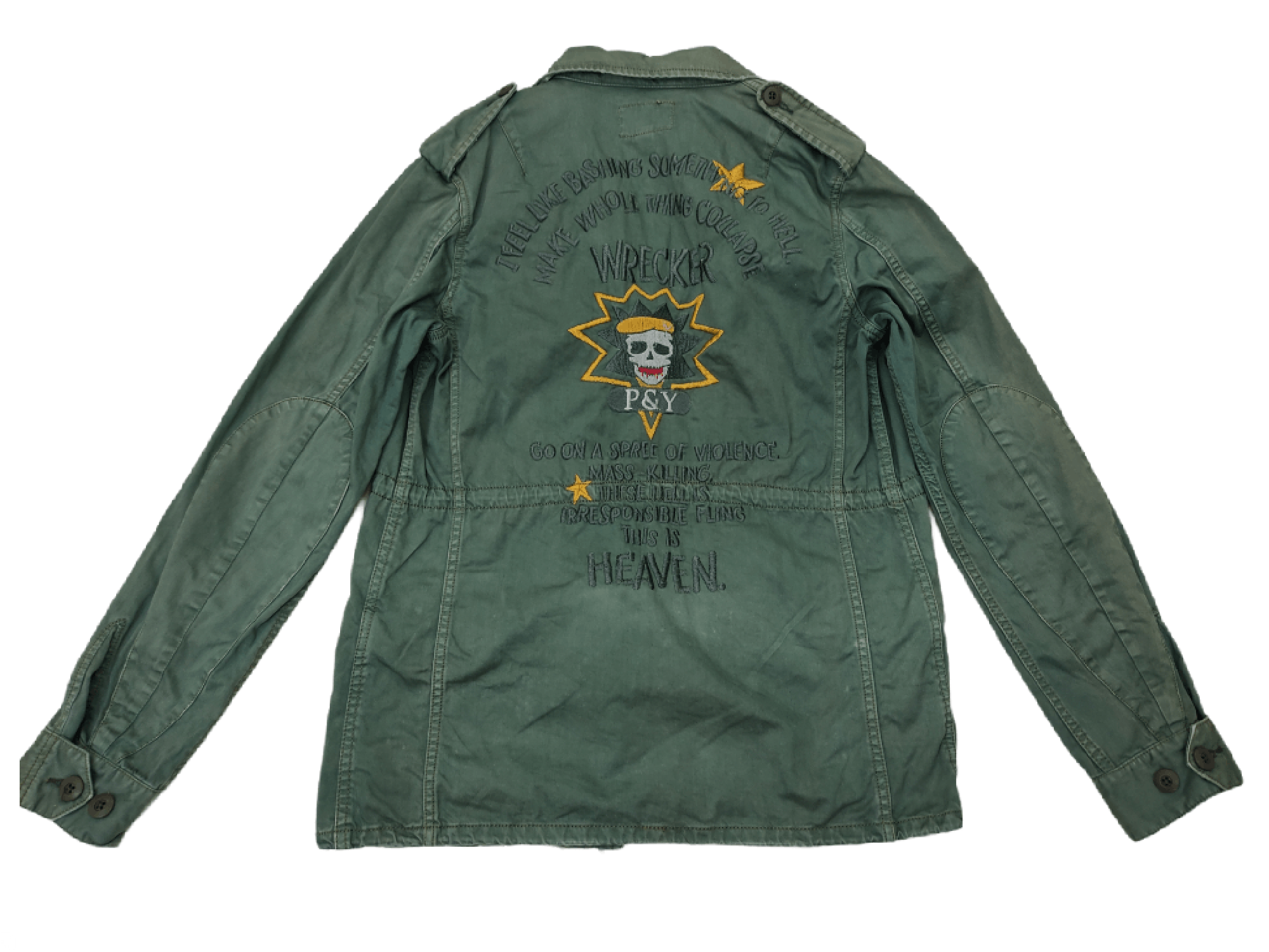 Japanese Brand × Vintage Vintage Purple & Yellow Military Jacket Size US L / EU 52-54 / 3 - 3 Thumbnail