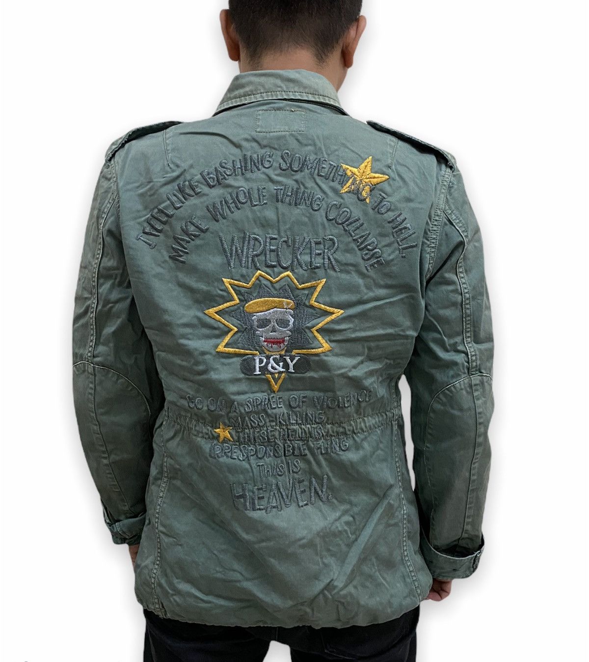 Japanese Brand × Vintage Vintage Purple & Yellow Military Jacket Size US L / EU 52-54 / 3 - 13 Thumbnail
