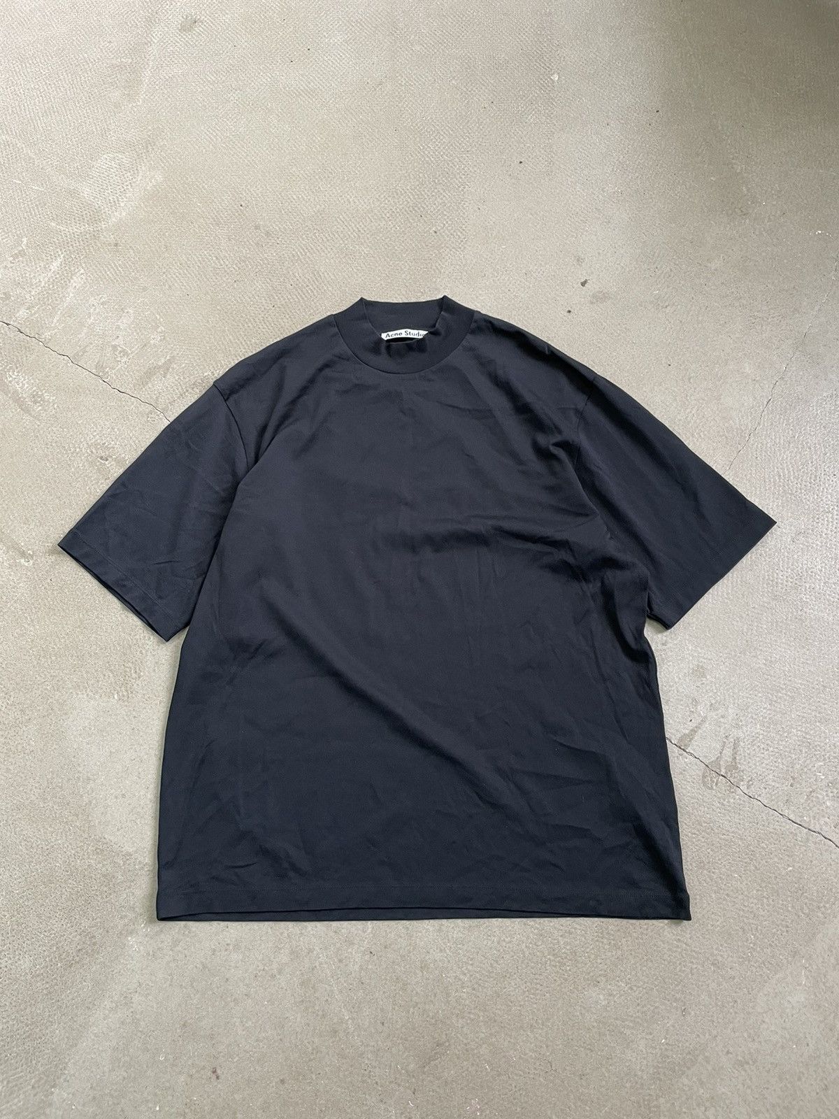 Acne Studios Acne Studios Black Boxy Mock Neck T-shirt Black | Grailed