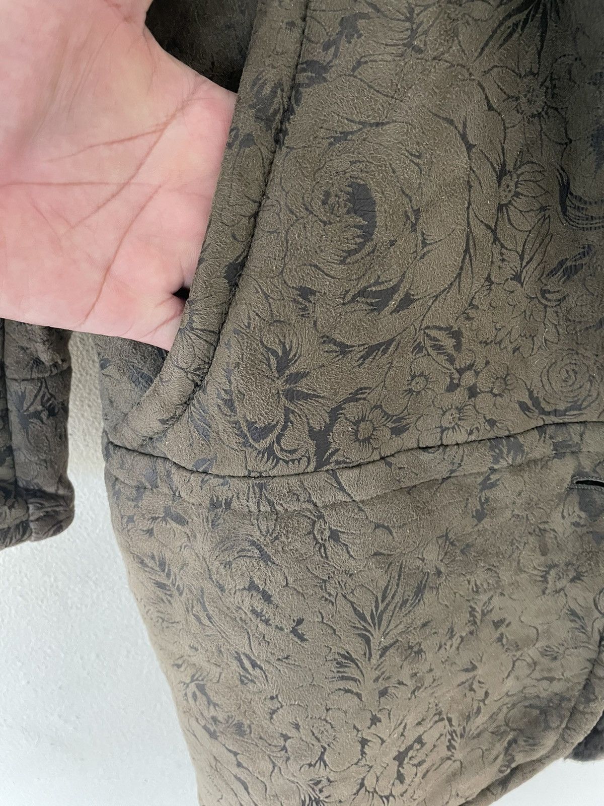 Genuine Leather × Vintage OVERPRINTED LE BUFFLE PARIS LEATHER SHEARLING JACKET Size US M / EU 48-50 / 2 - 10 Thumbnail
