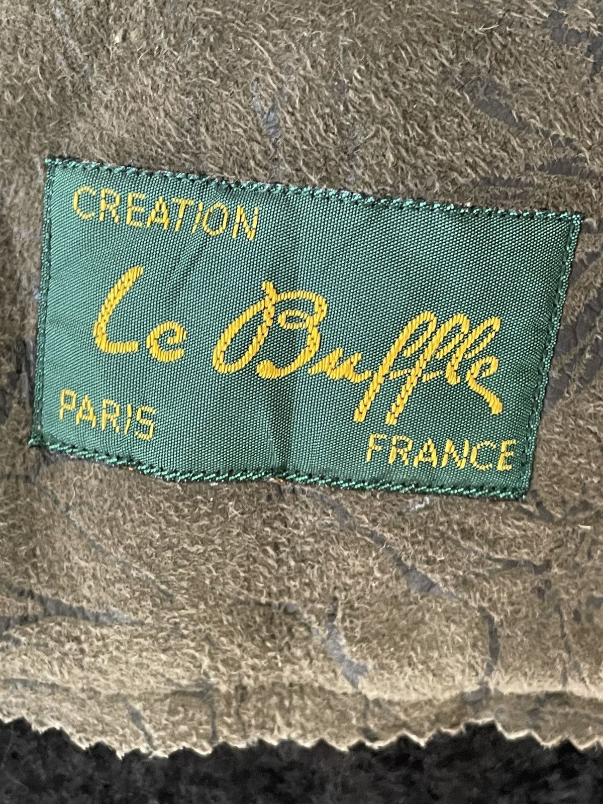 Genuine Leather × Vintage OVERPRINTED LE BUFFLE PARIS LEATHER SHEARLING JACKET Size US M / EU 48-50 / 2 - 11 Thumbnail
