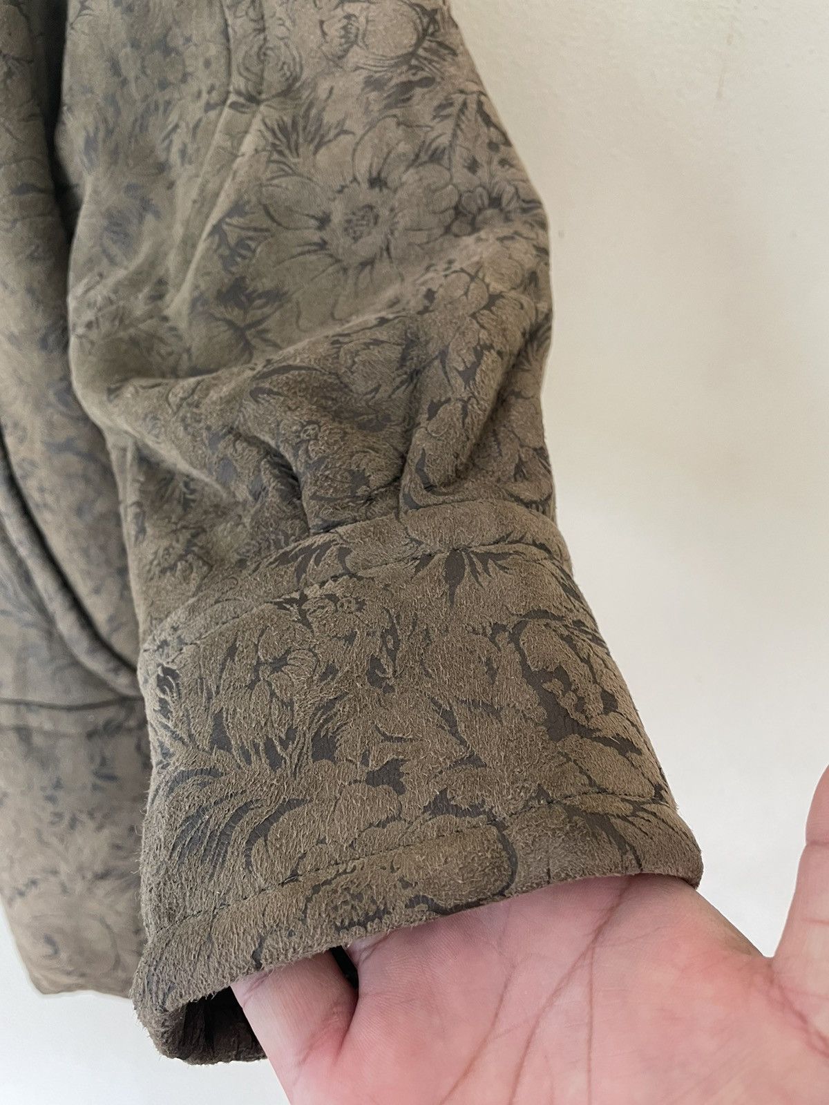 Genuine Leather × Vintage OVERPRINTED LE BUFFLE PARIS LEATHER SHEARLING JACKET Size US M / EU 48-50 / 2 - 9 Thumbnail