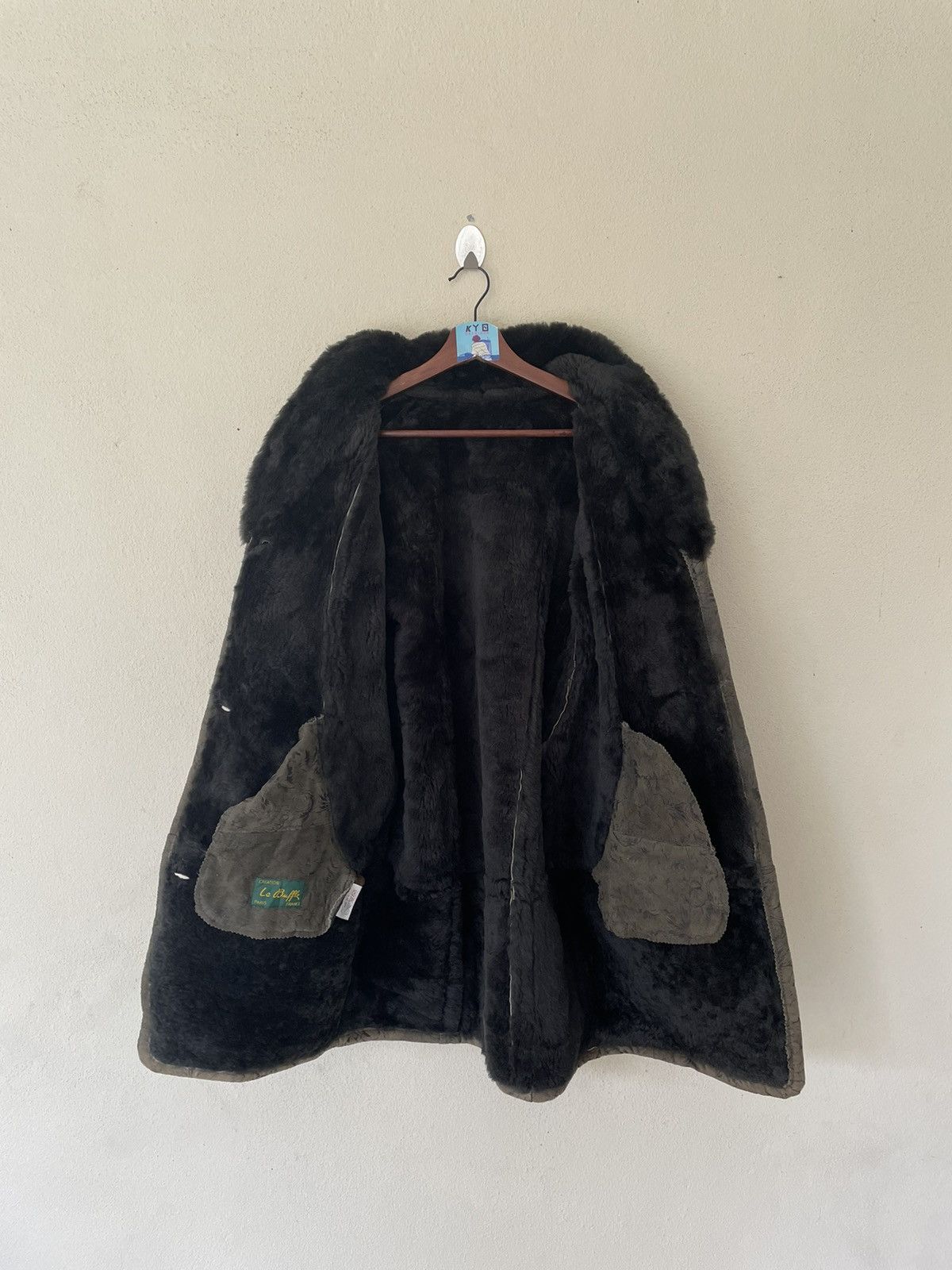 Genuine Leather × Vintage OVERPRINTED LE BUFFLE PARIS LEATHER SHEARLING JACKET Size US M / EU 48-50 / 2 - 8 Thumbnail