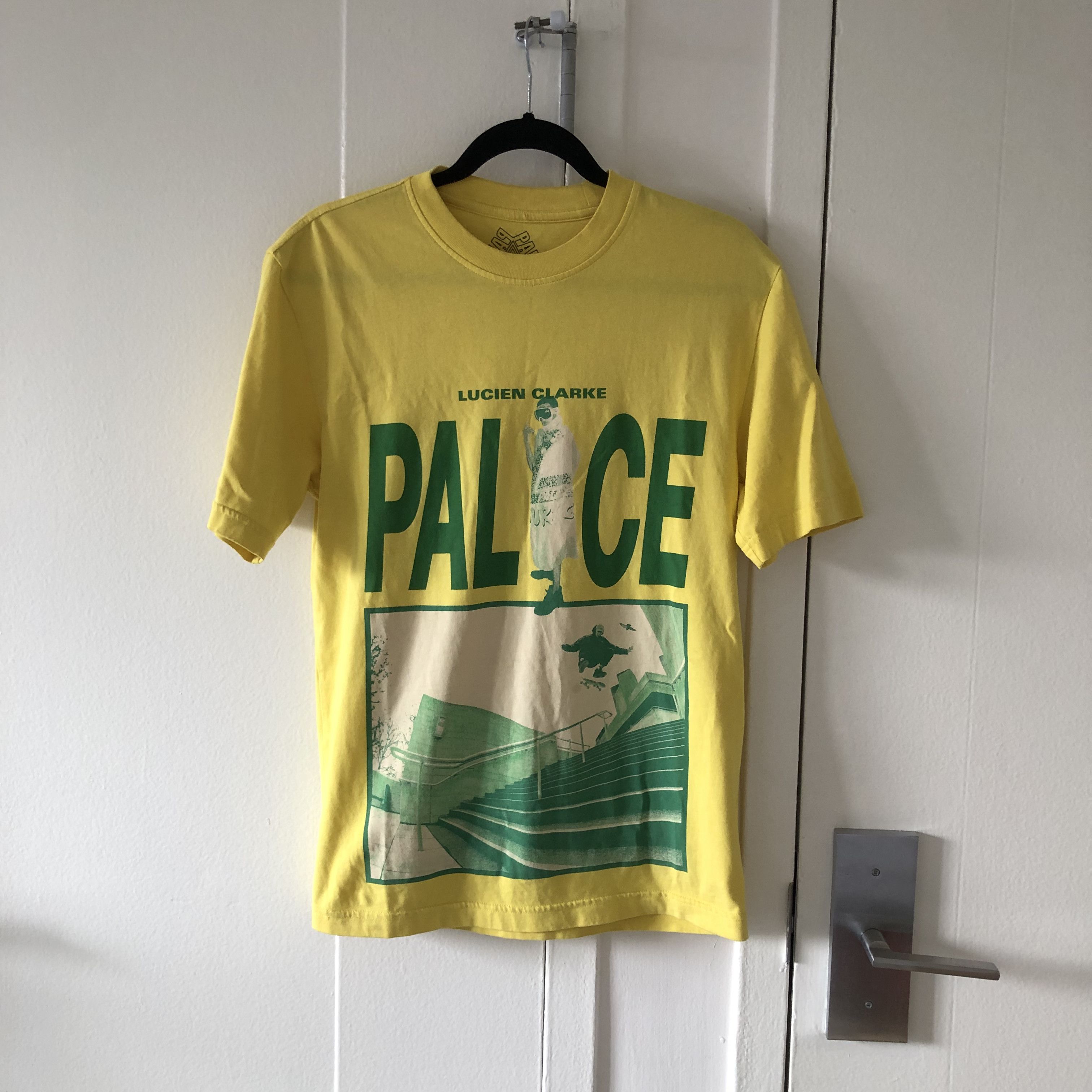 image of Palace Some Kinda Skate Tee in Yellow, Men's (Size Small)