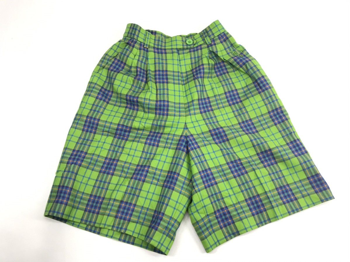 Vintage Ellesse Golf Short Bottom Plaid Checked Striped