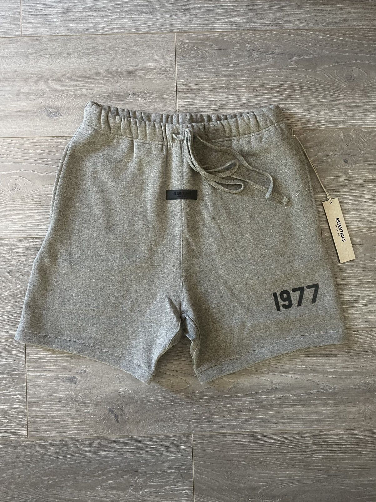 Vintage Fear of God Essentials 1977 Dark Oatmeal Shorts | Grailed