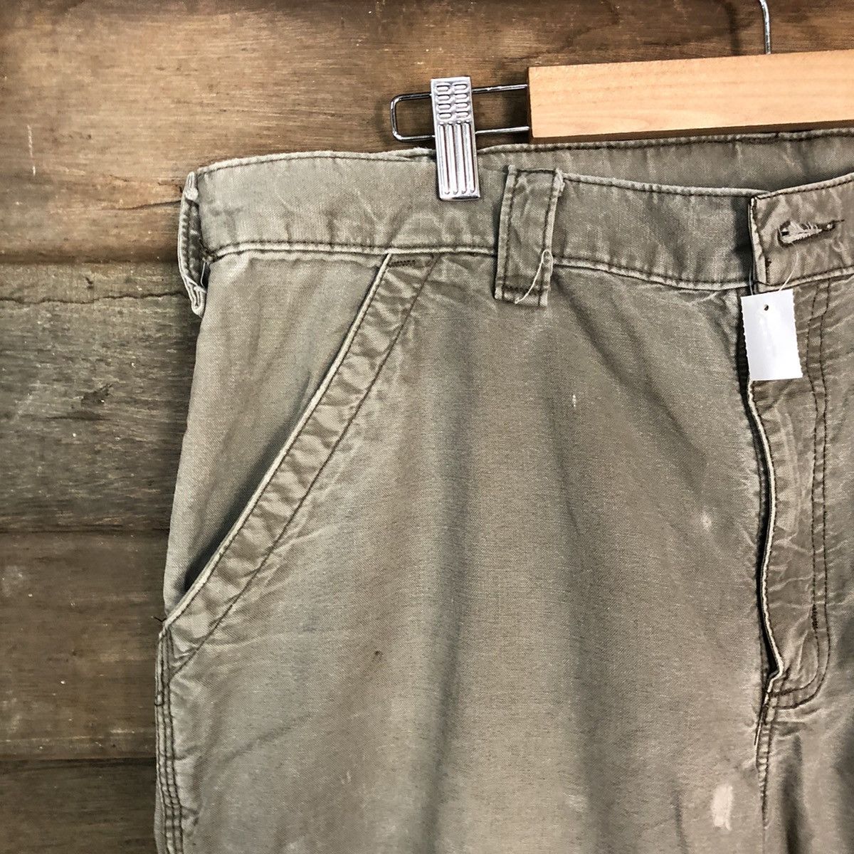 Carhartt Carhatt Grey multipocket painter cargo utility Pants #4567 Size US 35 - 10 Thumbnail