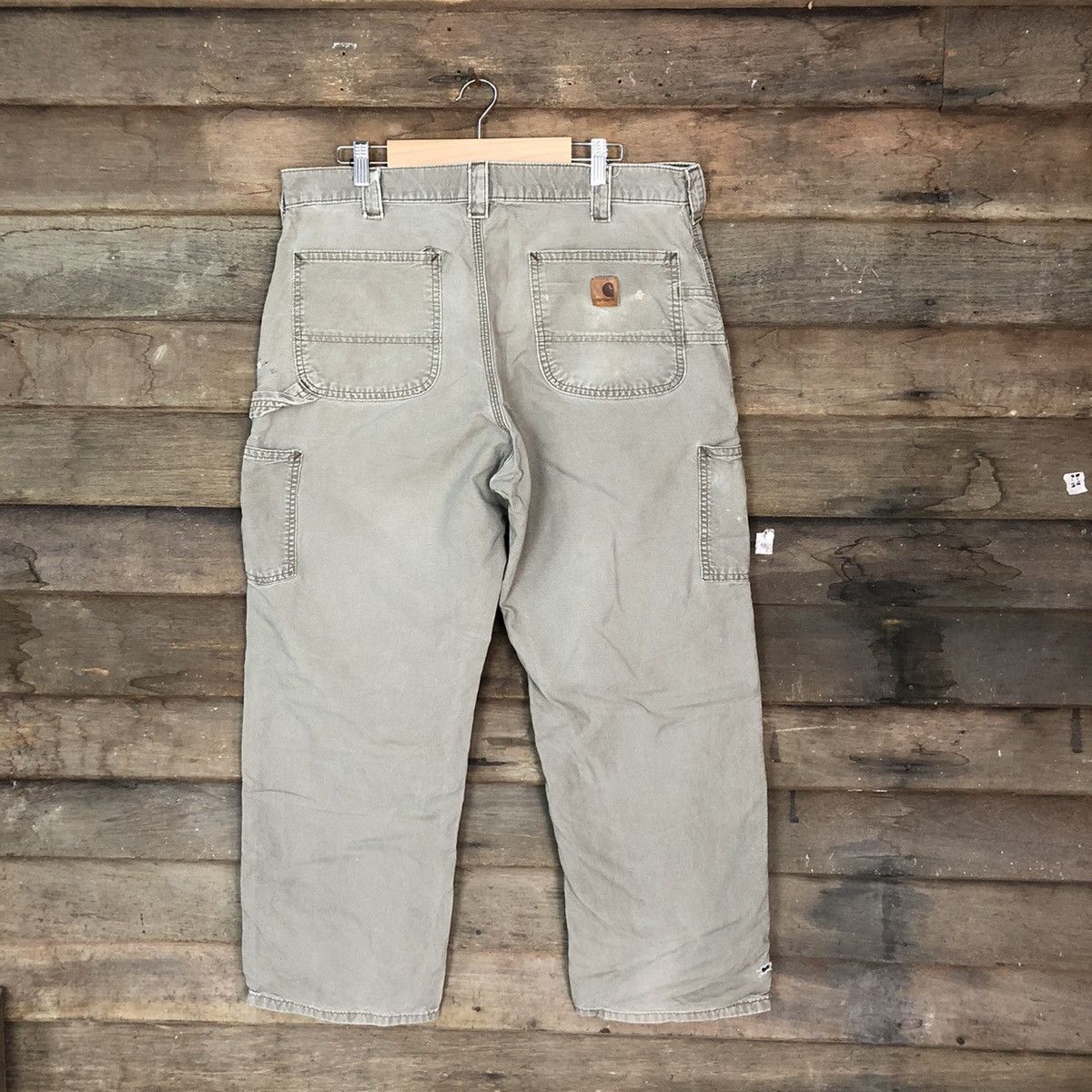 Carhartt Carhatt Grey multipocket painter cargo utility Pants #4567 Size US 35 - 1 Thumbnail
