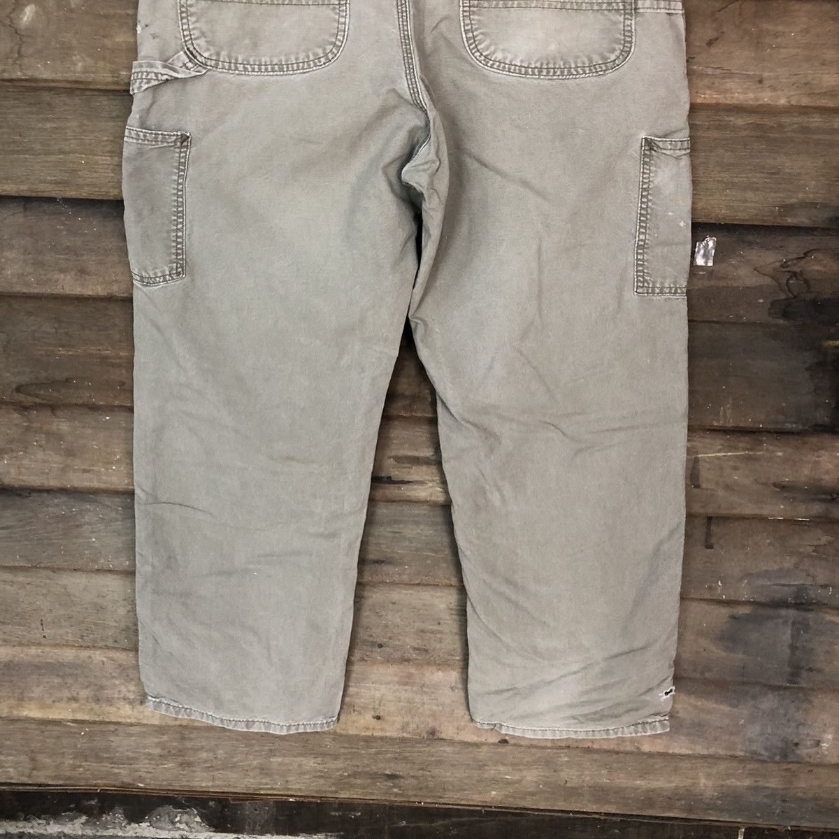 Carhartt Carhatt Grey multipocket painter cargo utility Pants #4567 Size US 35 - 3 Thumbnail