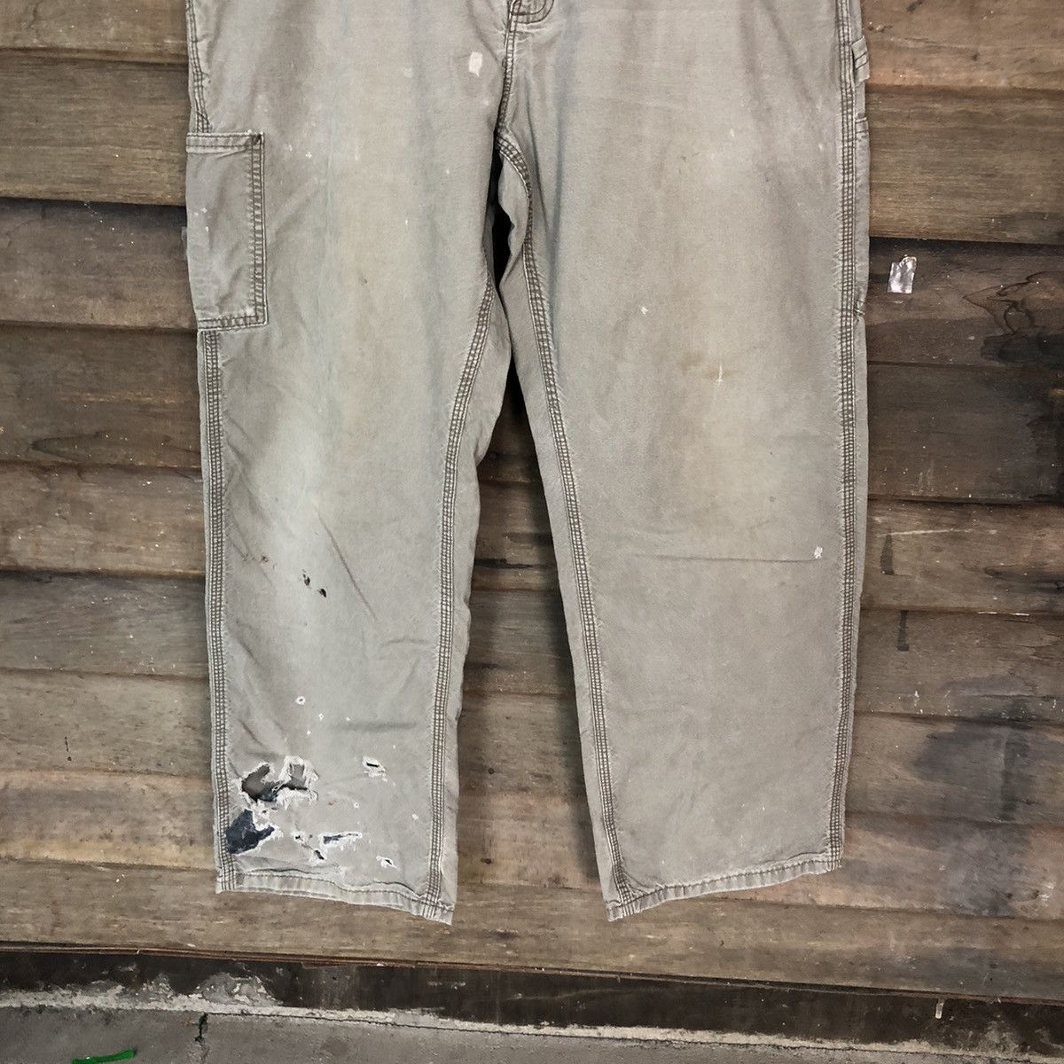 Carhartt Carhatt Grey multipocket painter cargo utility Pants #4567 Size US 35 - 9 Thumbnail