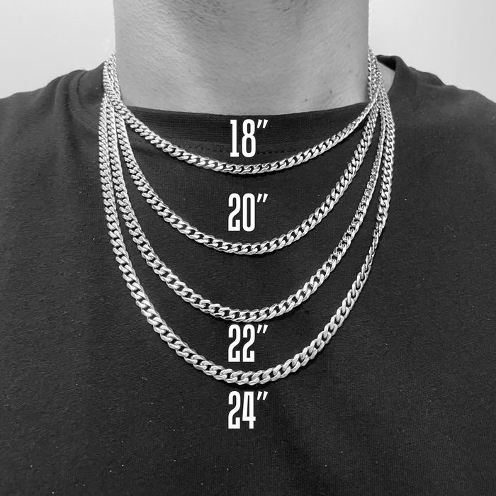 silver cuban link chain 5mm