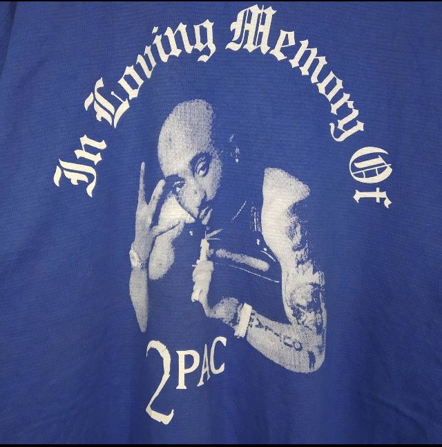 Band Tees Rare!! Tupac Shakur In Loving Memory 2pac Rap Tees Hip Hop Size US XL / EU 56 / 4 - 5 Thumbnail