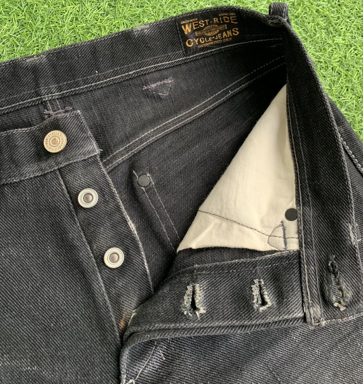 Japanese Brand Vintage West Cycle Biker 21 3/4 OZ Denim Jeans Size US 32 / EU 48 - 14 Thumbnail