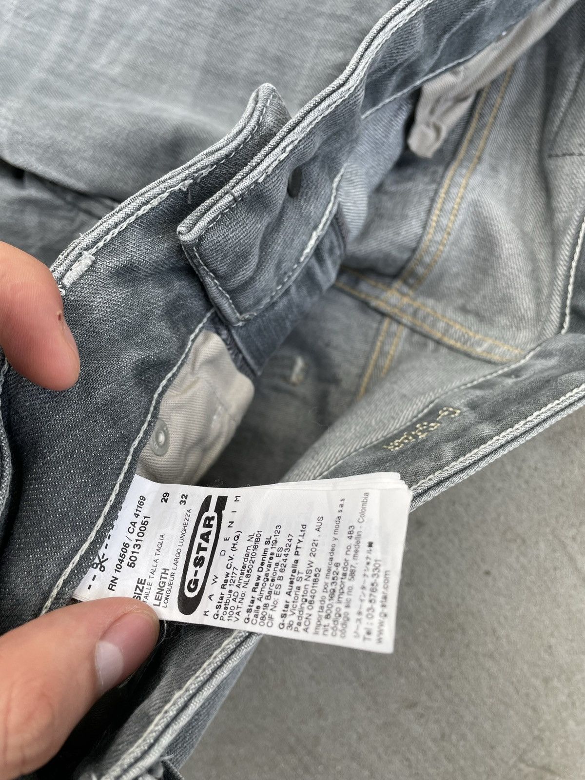 G-Star Vintage G Star Raw distressed denim grey jeans Size US 29 - 8 Thumbnail