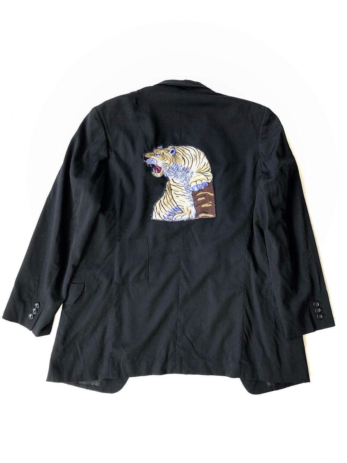 Yohji Yamamoto GRAIL🔥AW05 YY 🐅 Embroider Minimal Distressed Coat Size US M / EU 48-50 / 2 - 1 Thumbnail