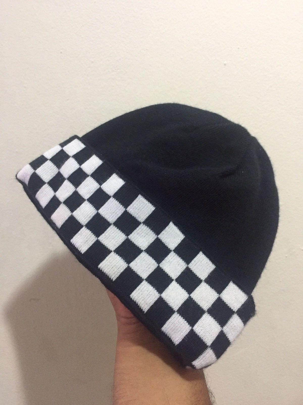 Japanese Brand 76 Lubricants Chess Checked Pattern Beanie Size ONE SIZE - 2 Thumbnail