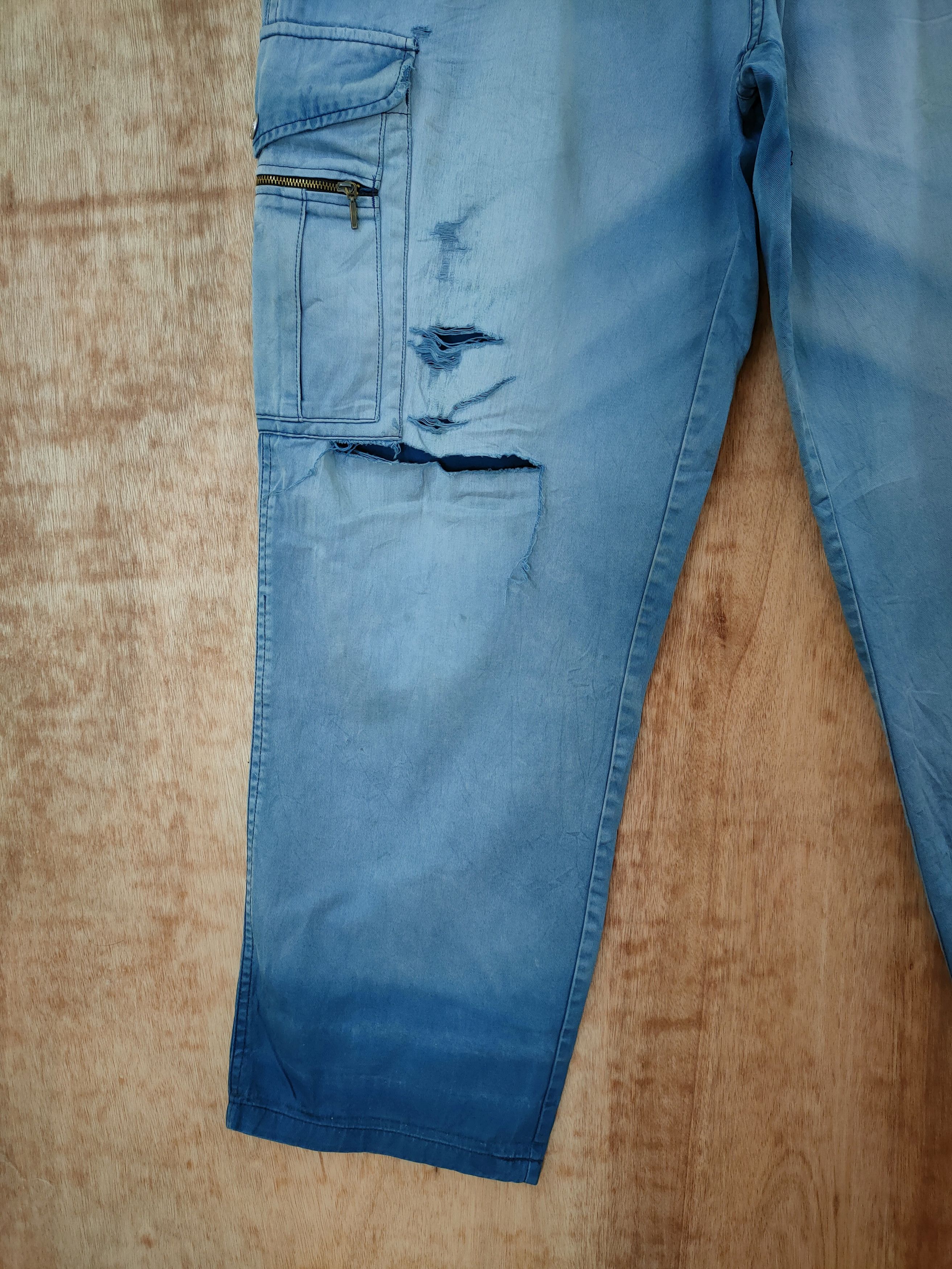 Faded Glory Japan faded distressed japan multipocket cargo pants #46-616 Size US 34 / EU 50 - 3 Thumbnail