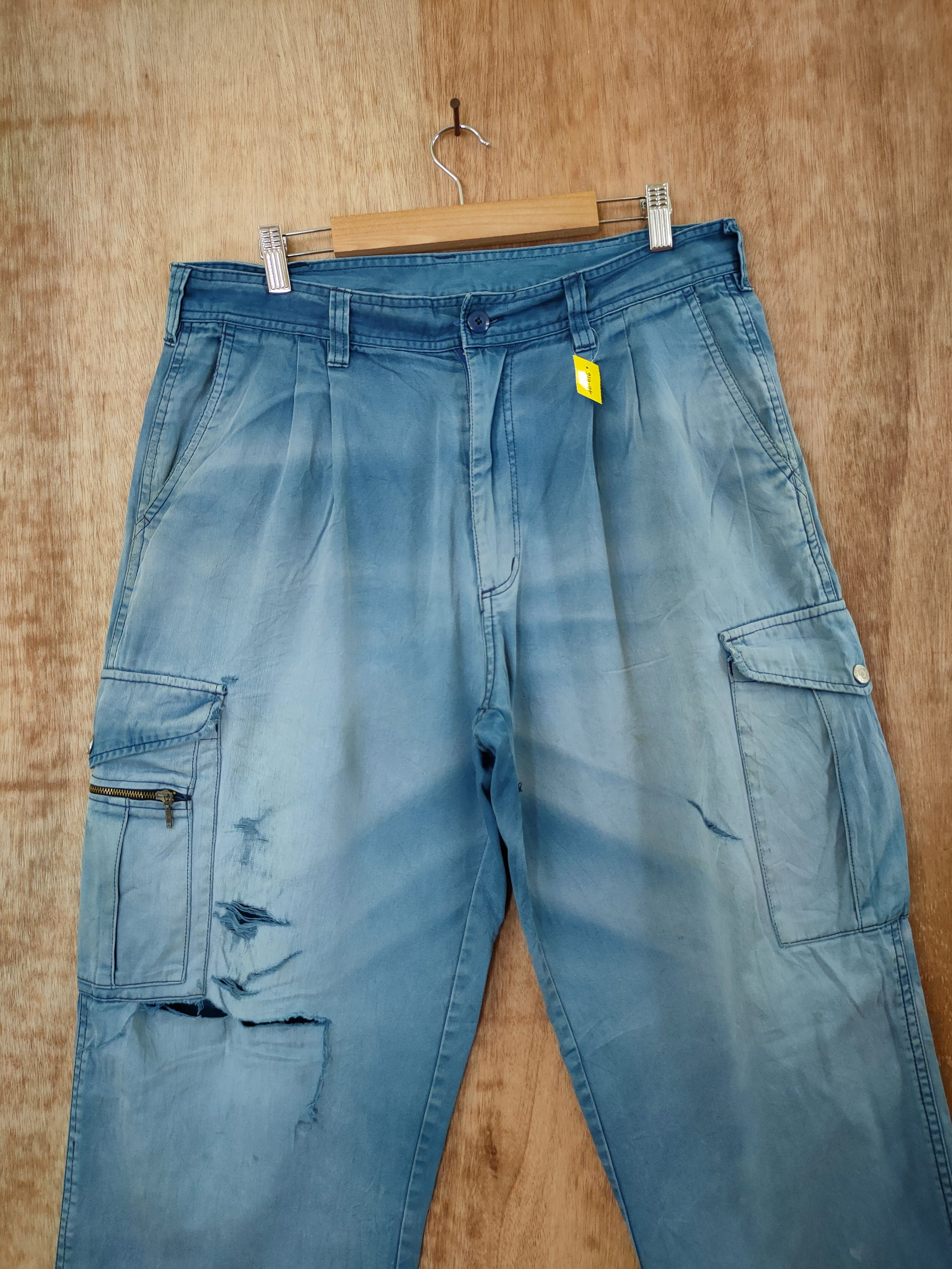 Faded Glory Japan faded distressed japan multipocket cargo pants #46-616 Size US 34 / EU 50 - 4 Thumbnail
