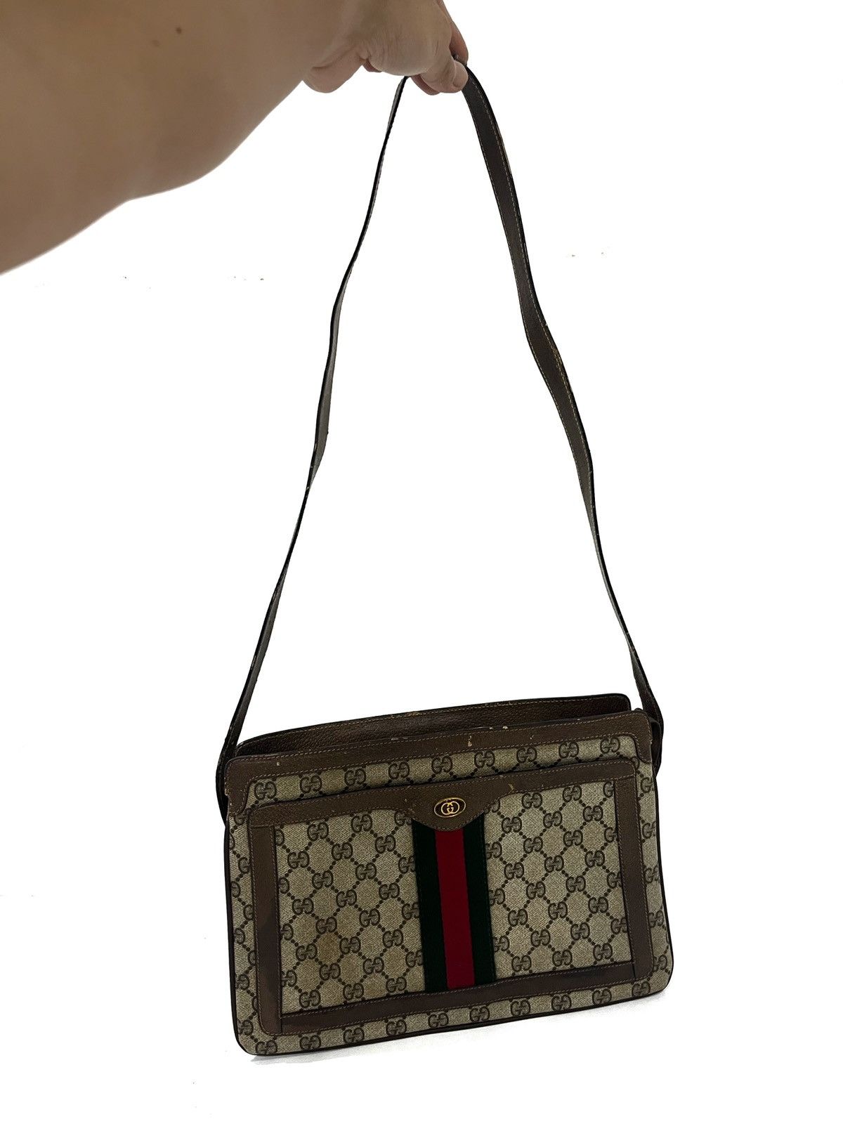 Gucci GUCCI Vintage Web Detail GG Canvas Shoulder Size ONE SIZE - 25 Thumbnail