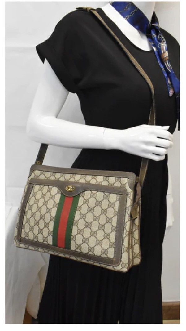 Gucci GUCCI Vintage Web Detail GG Canvas Shoulder Size ONE SIZE - 2 Thumbnail