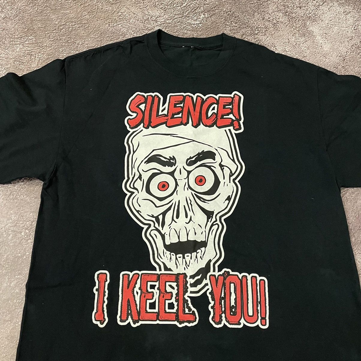 Vintage Vintage 90s Y2K Skull Graphic Tee Horror Grunge Black Boxy L Size US L / EU 52-54 / 3 - 5 Thumbnail