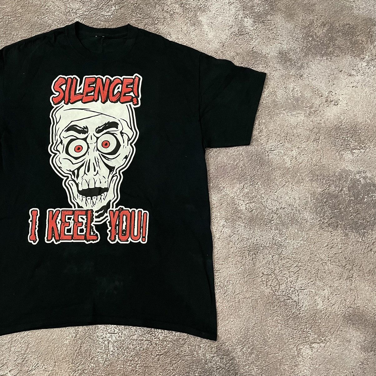 Vintage Vintage 90s Y2K Skull Graphic Tee Horror Grunge Black Boxy L Size US L / EU 52-54 / 3 - 2 Thumbnail