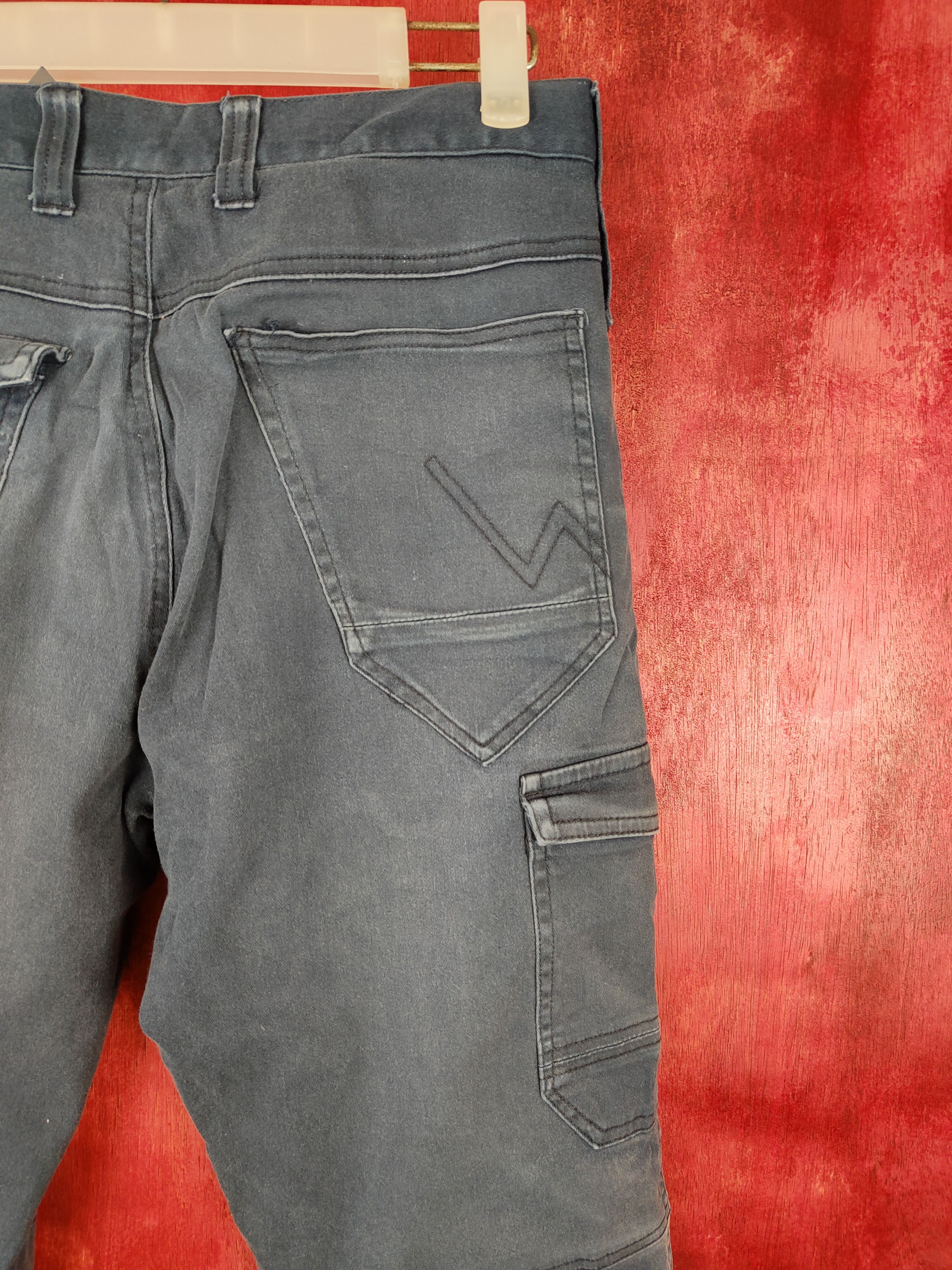 Japanese Brand Jogger Stretch faded Dark Blue utility Cargo Pants #4891 Size US 30 / EU 46 - 10 Thumbnail
