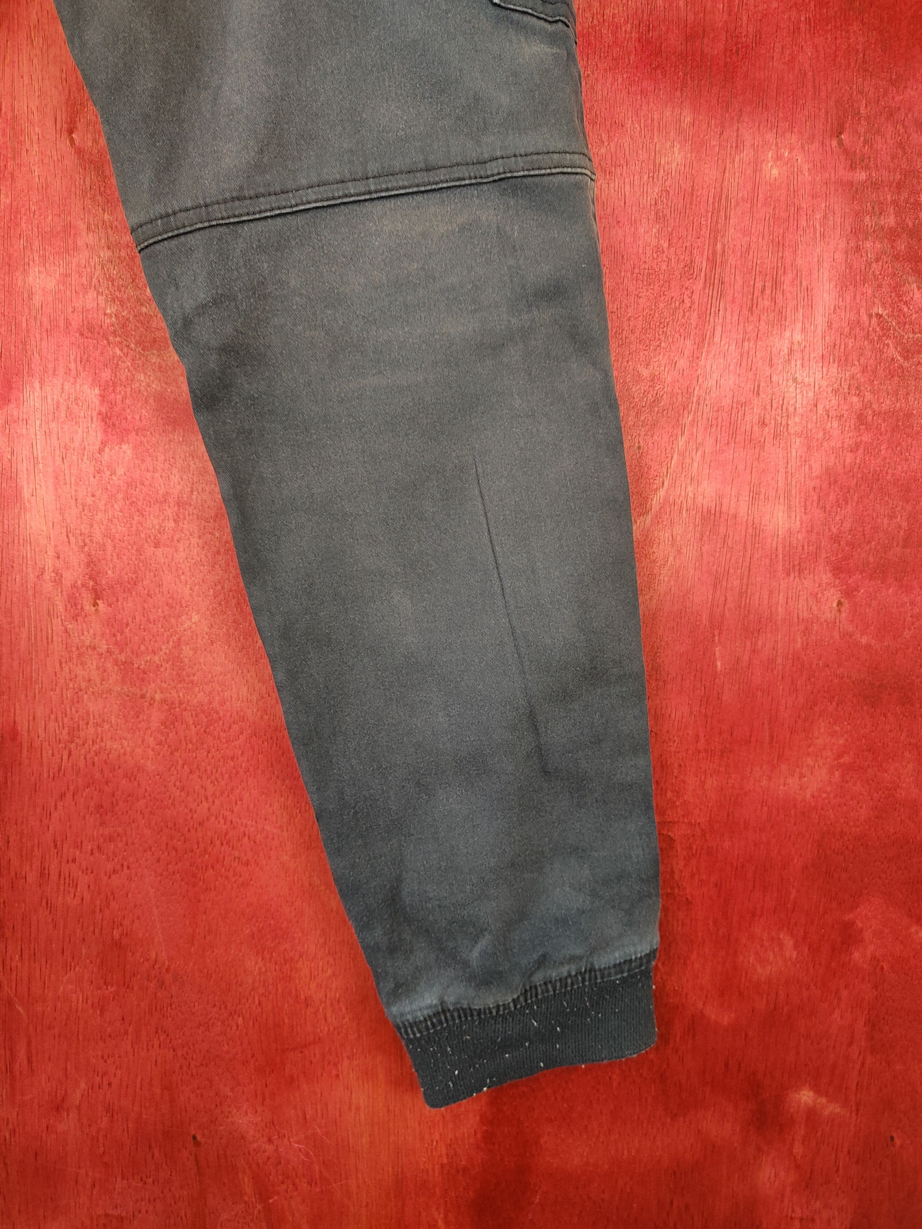 Japanese Brand Jogger Stretch faded Dark Blue utility Cargo Pants #4891 Size US 30 / EU 46 - 11 Thumbnail