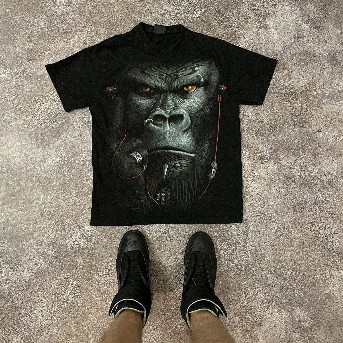 Vintage Vintage 90s Gorilla Graphic Tee Punk Horror Streetwear M Size US M / EU 48-50 / 2 - 1 Thumbnail