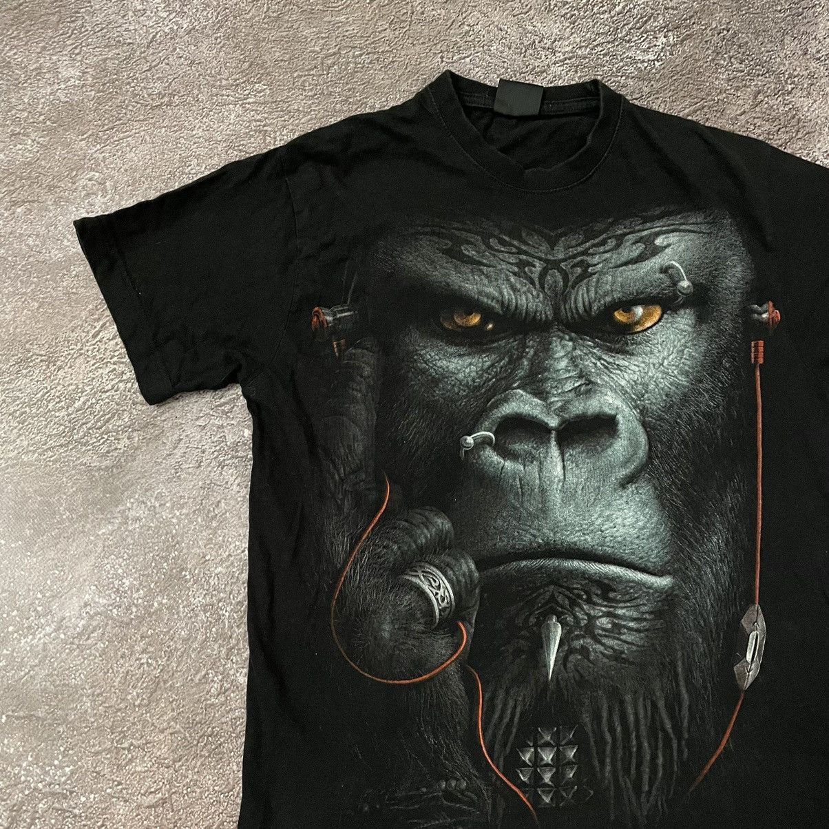Vintage Vintage 90s Gorilla Graphic Tee Punk Horror Streetwear M Size US M / EU 48-50 / 2 - 4 Thumbnail