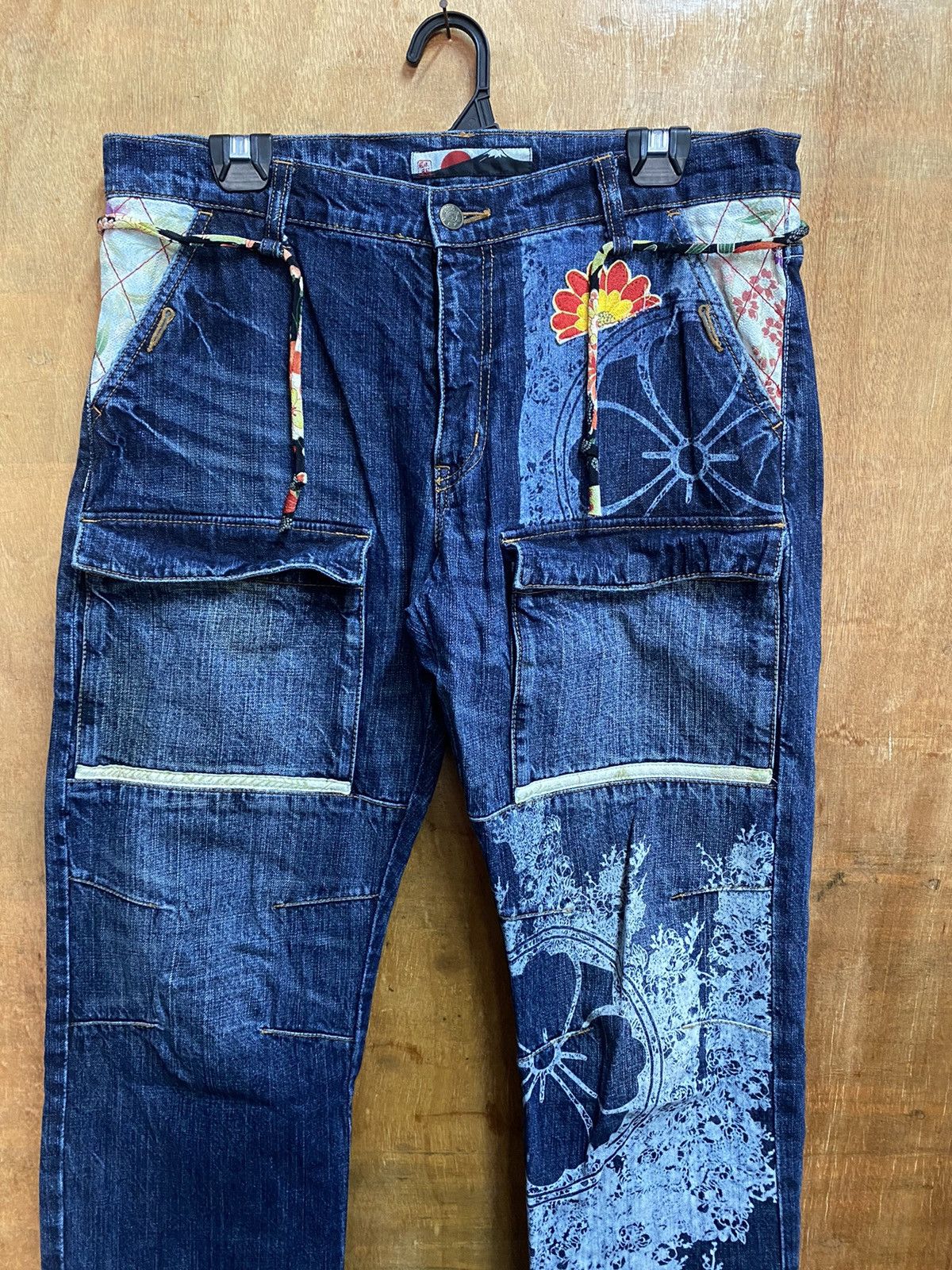 Hysteric Glamour × If Six Was Nine × Tornado Mart Japanese Jeans Mount Fuji Art 6 Pocket Sukajan Japan Size US 34 / EU 50 - 2 Thumbnail