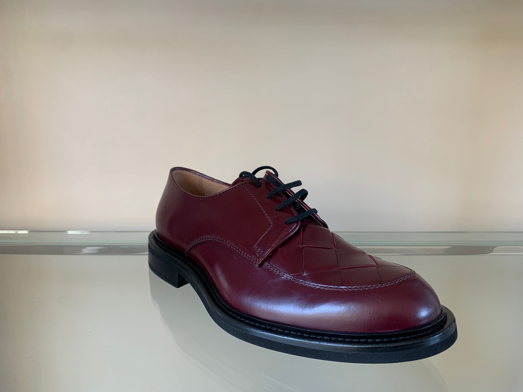 Woven Logo Dress Shoes in Bordeaux